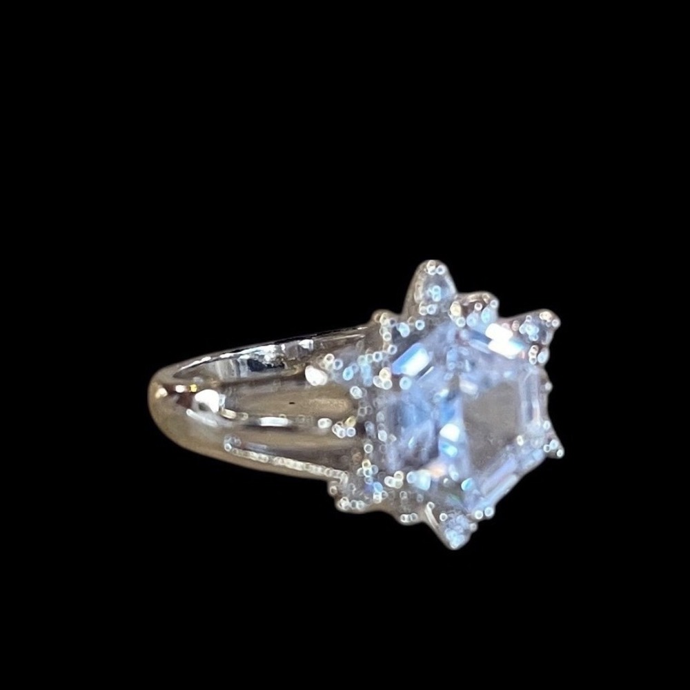 Engagement Statement Ring Asscher Square Step-Cut… - image 8